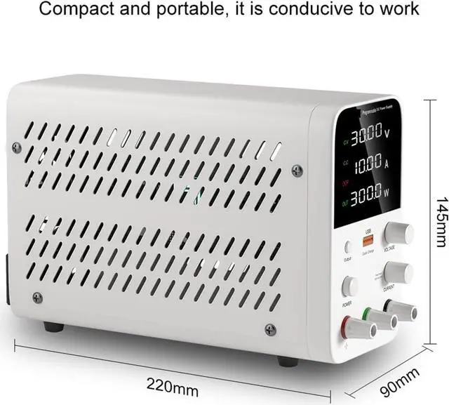 Alt view image 4 of 7 - dc Power Supply Laboratory Workbench Power Supply 30V 10A Adjustable DC Power Supply Programmable Memory Function Switching Power Supply (Color : WPS1203B 120V 3A)