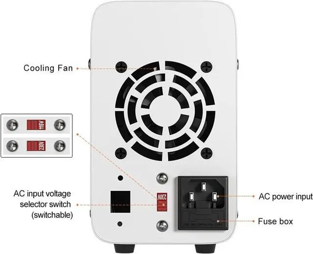 Alt view image 6 of 7 - dc Power Supply Laboratory Workbench Power Supply 30V 10A Adjustable DC Power Supply Programmable Memory Function Switching Power Supply (Color : WPS1203B 120V 3A)