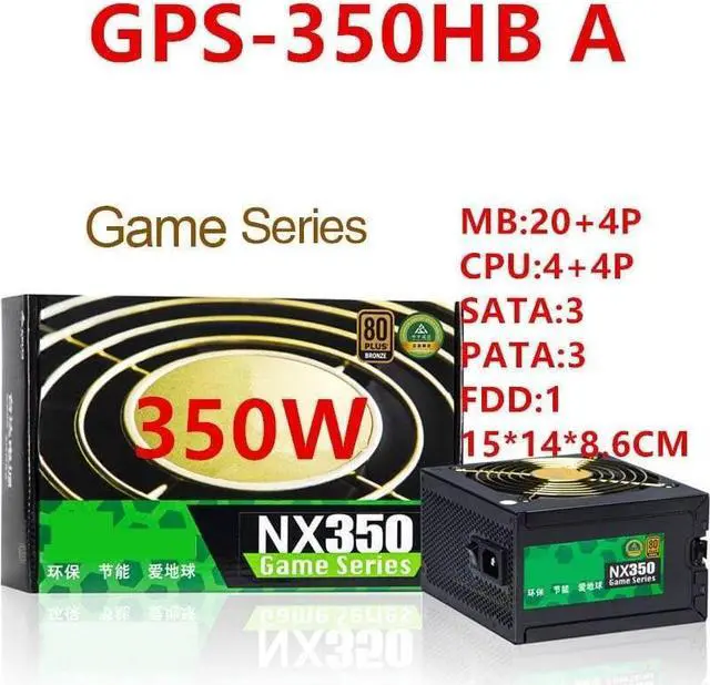 Alt view image 6 of 6 - PSU for NX350 80plus Bronze Full Voltage Silent Game Host Power Supply 350W Power Supply GPS-350HB A