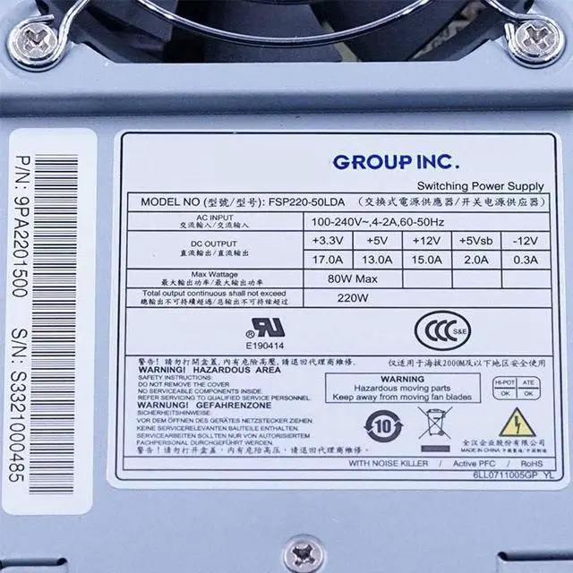 Alt view image 3 of 4 - PSU for FSP TFX 20Pin SATAx5 220W Switching Power Supply FSP220-50LDA