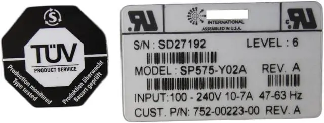 Alt view image 3 of 5 - 83VGY-Force10 CC-E300-1200W-AC Router Switch Power Supply SP575-Y02A 752-00223-00