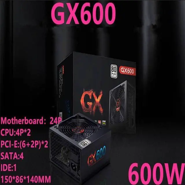 Alt view image 6 of 6 - PSU for ATX Dorsal line Broad Silence 600W Switching Power Supply GX600