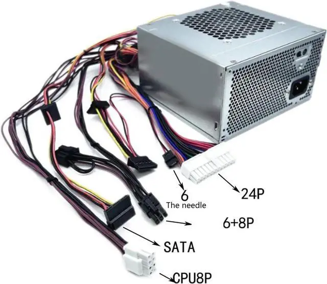 Alt view image 3 of 7 - 24P+8P+SATAs 460W PSUs Replacement Desktop Computer Power Supply for 8910 8920 8300