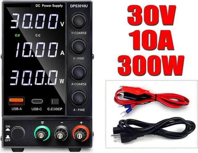 Alt view image 2 of 7 - dc Power Supply 30v 10a Laboratory Power Supply Adjustable Switching dc Power Supply Voltage Regulator 220v 110v Variable Source Power (Color : 4 Digits APS 30V 10A)