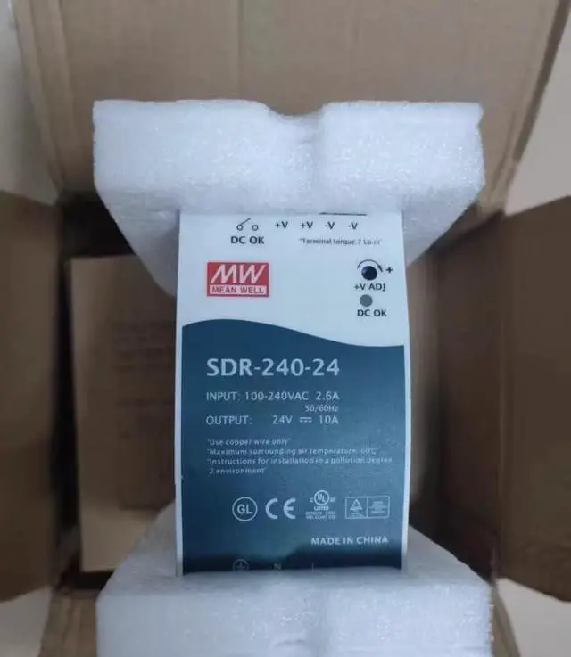 Alt view image 5 of 5 - SDR-240-24 MW rail power supply - (Style: A, Voltage: SDR-240-24)