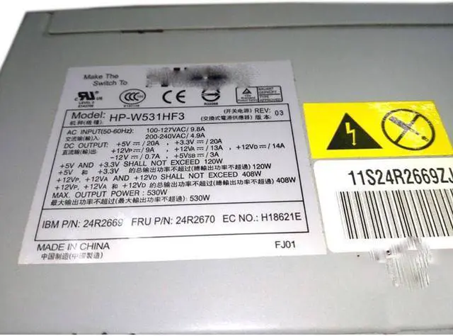 Alt view image 3 of 4 - for Server Power Supply for X226W531HF3 DPS-530AB A 24R2669 39Y7274 Work Good