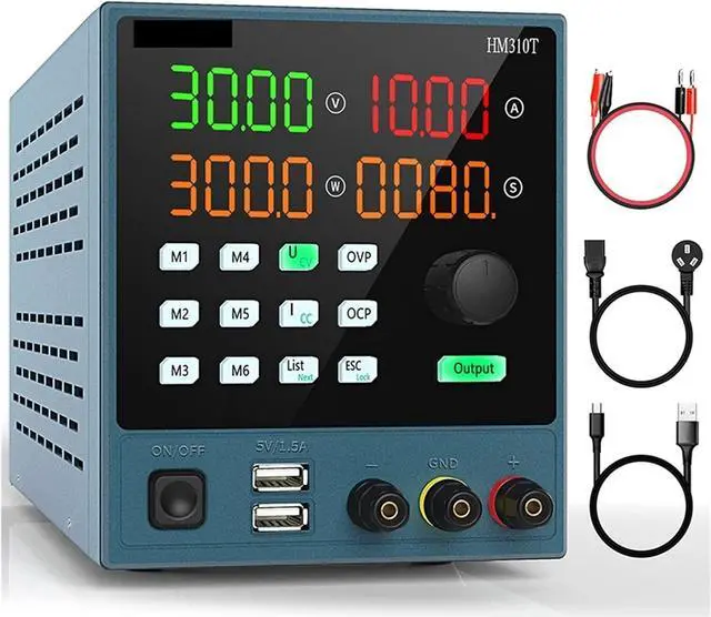 Alt view image 2 of 6 - dc Power Supply DC Power Supply (0-30 V 0-10 A) Mini Variable Switch Digital Power Supply with Output Enable/Disable Button (Color : HM-305T 30V 5A)