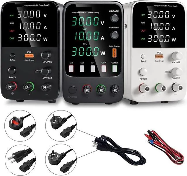 Alt view image 2 of 6 - dc Power Supply Adjustable DC Power Supply 30V 10A Laboratory Power Supply 60V 5A Voltage Regulator Power Supply 5V2AUSB Fast Charging (Color : WPS605H)
