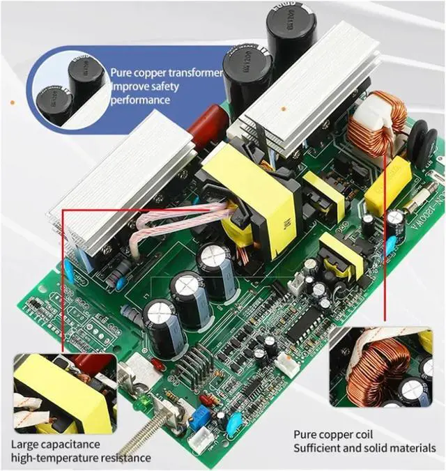 Alt view image 2 of 6 - 1000W Switching Power Supply SK-1000 0-12V 15 24V 36V 48V 60V 80V 110V 220V AC/DC 220VAC Adjustable Voltage High Power (Size : 110V, Color : 0-220V_1000W)