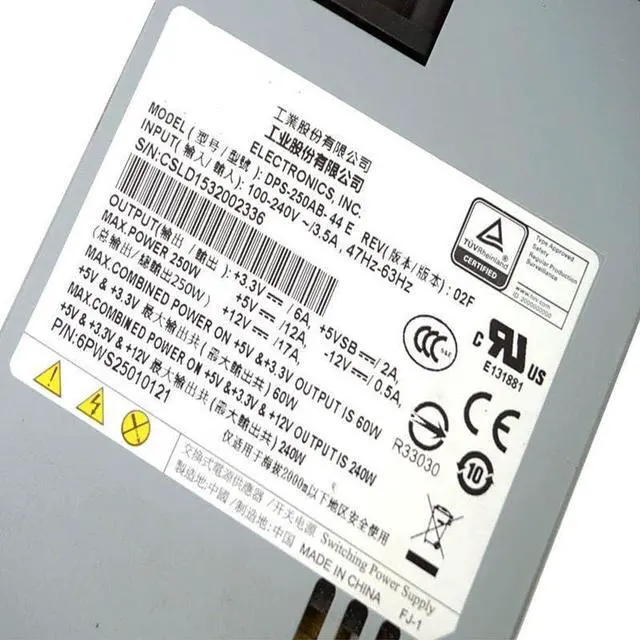 Alt view image 4 of 5 - PSU for AIO Flex POS Small 1U 20P 250W Power Supply DPS-250AB-44 E