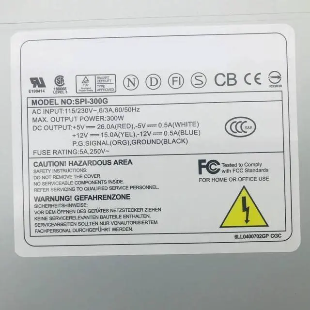 Alt view image 5 of 6 - PSU for FSP at P8P9 300W Switching Power Supply SPI-300G SPI-250G SPI-200G PS-7271 SD-250AT