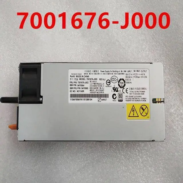 Alt view image 6 of 6 - Almost PSU for X3550 X3650 M4 550W Power Supply 7001676-J000 7001676-J002 94Y8065 94Y8064 94Y8112 94Y8111