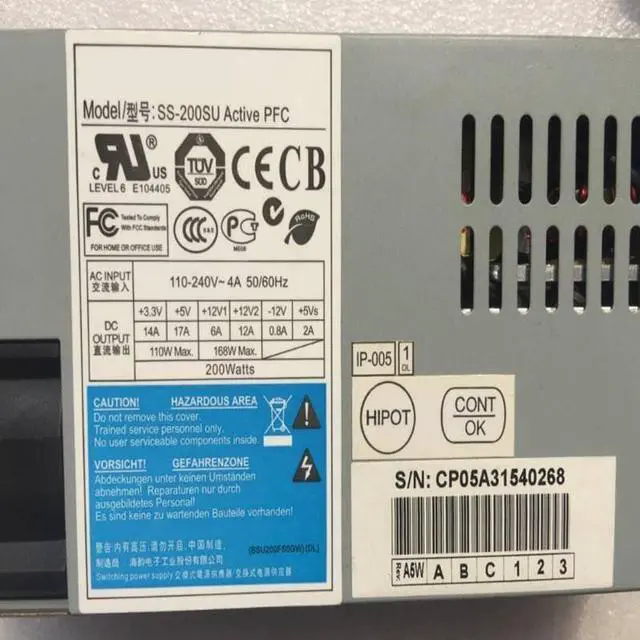 MIDTY Almost PSU for S5300 S5500 V3 960W Switching Power Supply HSP960-D1205A 02310TBR EN3MCACB MIDTY Almost PSU For 1100W Switching Power Supply PSG-2B07V : :  Computers \u0026 Accessories