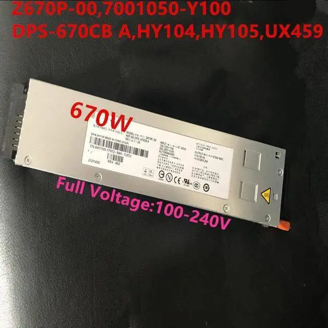 Alt view image 5 of 5 - PSU for 1950 670W Power Supply Z670P-00 D670P-S0 7001050-Y100 DPS-670CB A HY104 HY105 UX459