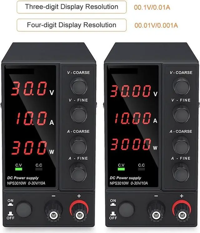 Alt view image 2 of 7 - dc Power Supply Adjustable DC Power Supply 30V 10A LED Lab Power Supply 60V 5A Voltage Regulator Stabilizer Switching Source (Color : 4Digits 60V 5A)