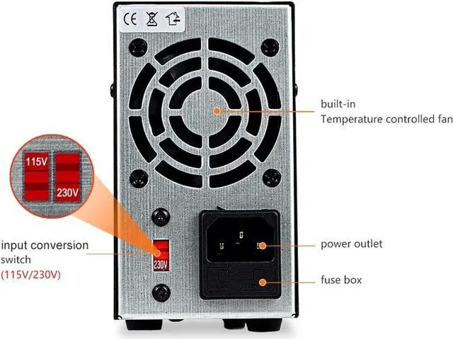 Alt view image 6 of 7 - dc Power Supply Adjustable DC Power Supply 30V 10A LED Lab Power Supply 60V 5A Voltage Regulator Stabilizer Switching Source (Color : 4Digits 60V 5A)