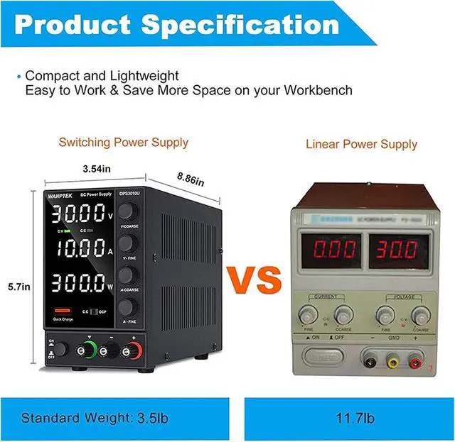 Alt view image 4 of 7 - Adjustable Power Supply Adjust DC Power Supply Adjustable Lab Bench Power Source 30V 10A 60V 5A AC Switching Stabilized Bench Source DPS3010U (Color : DPS3010U 30V 10A)