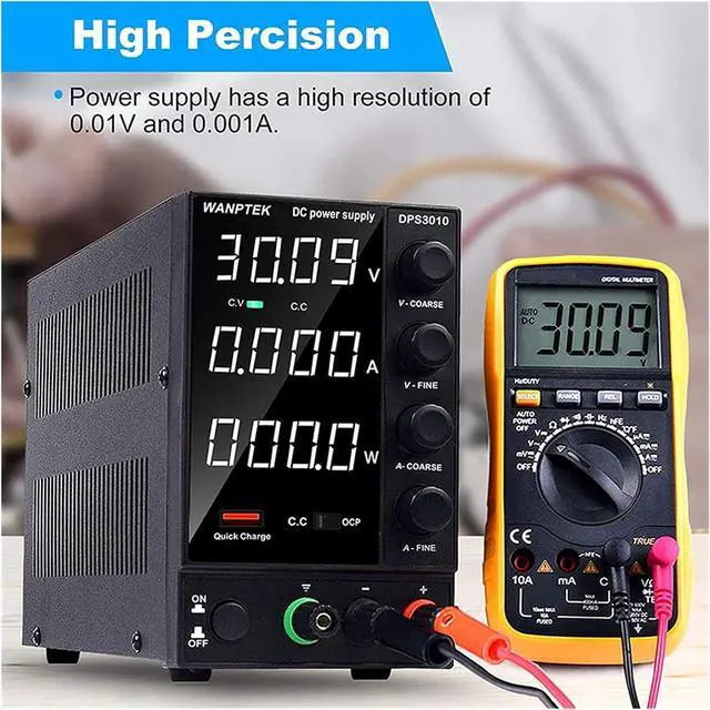 Alt view image 7 of 7 - Adjustable Power Supply Adjust DC Power Supply Adjustable Lab Bench Power Source 30V 10A 60V 5A AC Switching Stabilized Bench Source DPS3010U (Color : DPS3010U 30V 10A)