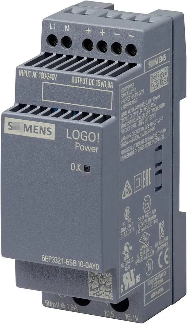 Main image of 6EP3321-6SB10-0AY0 15V/1.9A Stabilized Power Supply 6EP33216SB100AY0 New in Box with Warranty