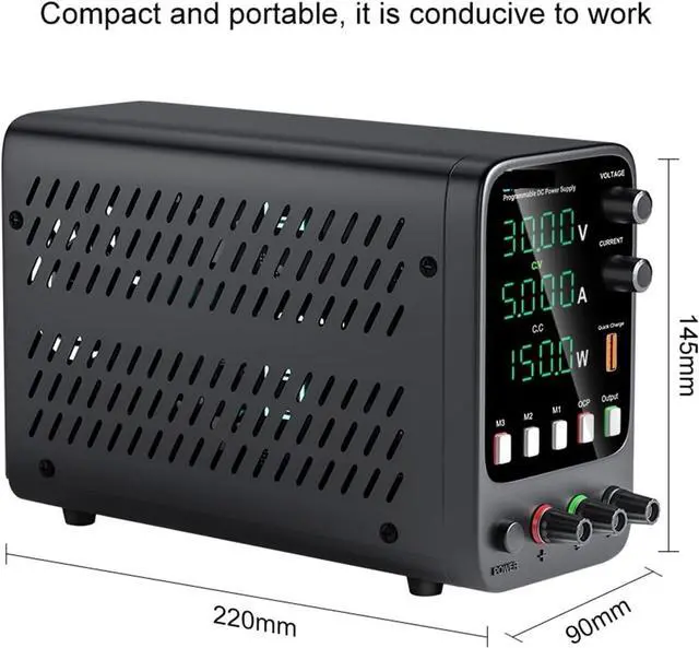 Alt view image 4 of 7 - dc Power Supply Adjustable DC Power Supply 30V 10A 60V5A Laboratory Power Supply with Three Groups of Storage Function AC220V/110V (Color : APS3010H 30V 10A)