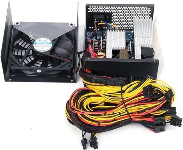 Alt view image 5 of 7 - 2000W 2400W 2600W 180V-260V ATX ETH Bitcoin Mining Power Supply 95% Efficiency Support 8 Display Cards GPU for BTC Bitcoin Miner(1800W to 2000W)