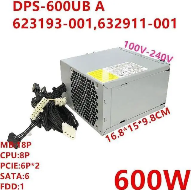 Alt view image 6 of 6 - PSU for Z420 600W Switching Power Supply DPS-600UB A 623193-001 632911-001 623193-003 632911-003