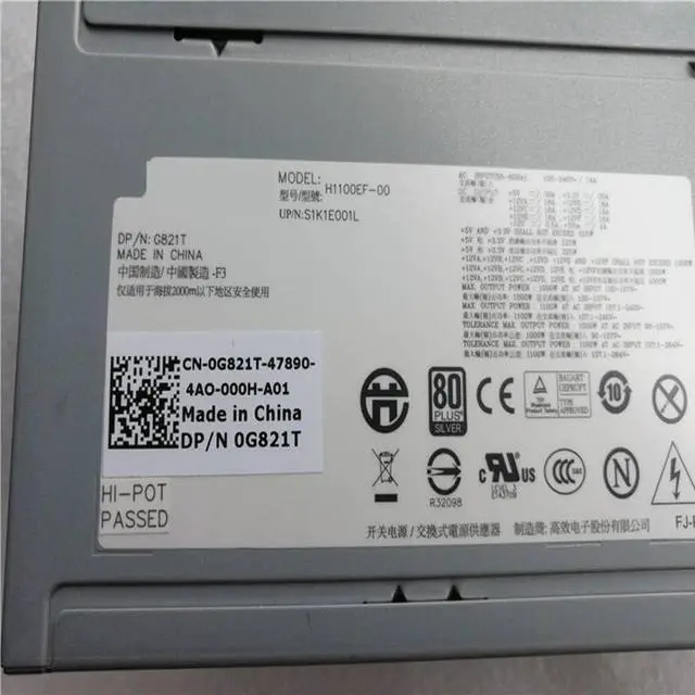 Alt view image 3 of 6 - PSU for Precision T7400 T7500 1100W Switching Power Supply H1100EF-00 N1100EF-00 G821T NPS-1100BB A