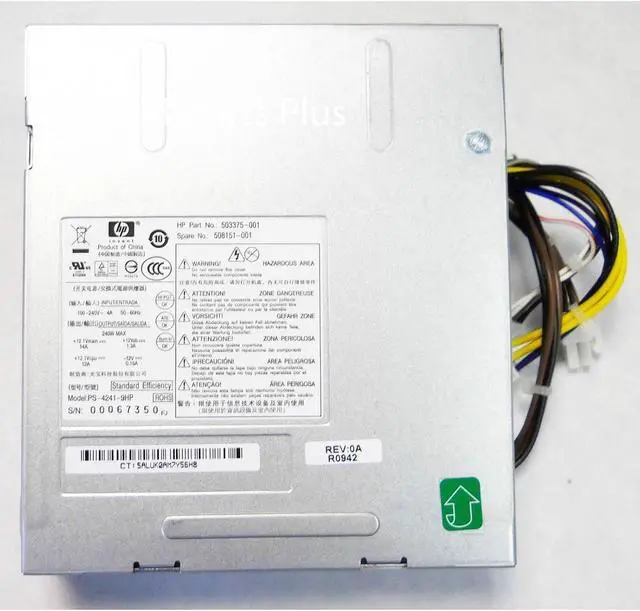Alt view image 3 of 3 - for Power Supply 503375-001 240W Pro 6000 6005 6200 Elite 8000 8100 8200 SFF 762301194559