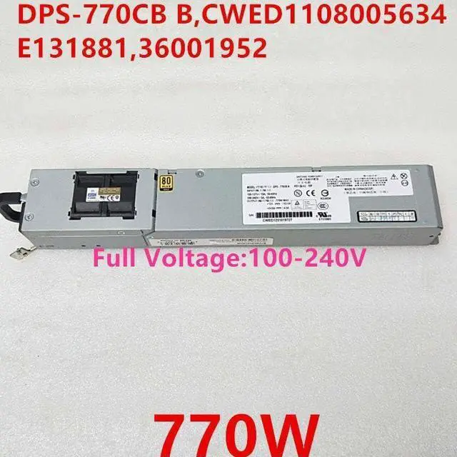Alt view image 6 of 6 - PSU for R525 G3 770W Power Supply DPS-770CB B CWED1108005634 E131881 36001952
