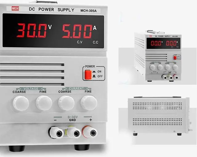 Alt view image 2 of 3 - MCH305A Adjustable DC Power Supply Digital Display 5A Mobile Phone Repair 5A DC Power Supply Regulated Power Supply Digital Lab (Size : 220V)