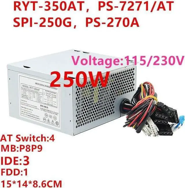 Alt view image 5 of 5 - PSU for Roeyuta EVOC at PS2 P8 P9 250W Switching Power Supply RYT-350AT PS-7271/AT SPI-250G PS-270A