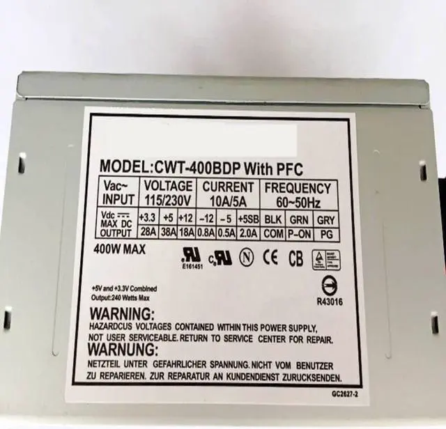 Alt view image 3 of 4 - PSU for CWT -5V 400W Switching Power Supply CWT-400BDP