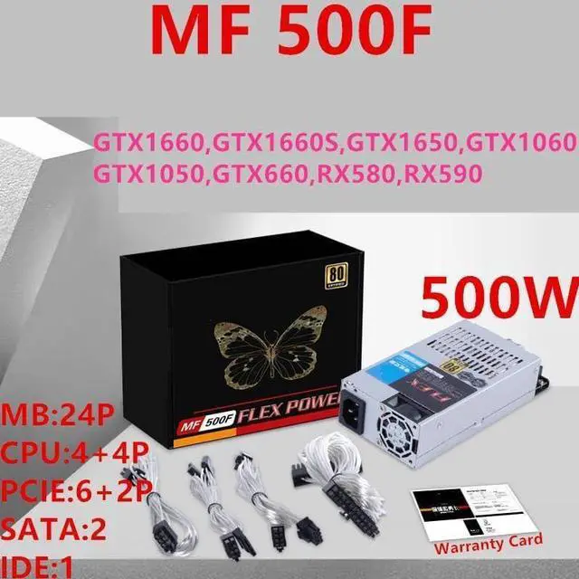 Alt view image 6 of 6 - PSU for Dianjipa Full Module 80plus Gold AIO ITX Flex Small 1U K39 K17 K30 A4 S3 G5 Rated 500W Power Supply MF 500F