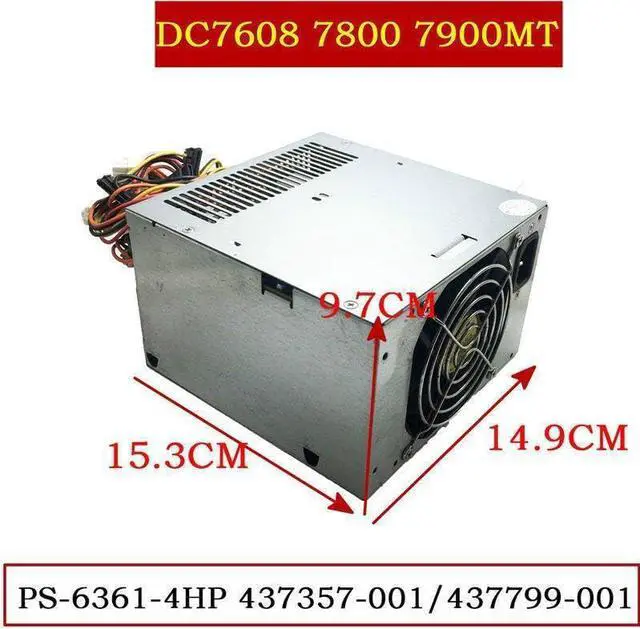 Alt view image 2 of 2 - PSU for DC7800 DC7900 DC7608 MT Power Supply PS-6361-4HP 437357-001 437799-001
