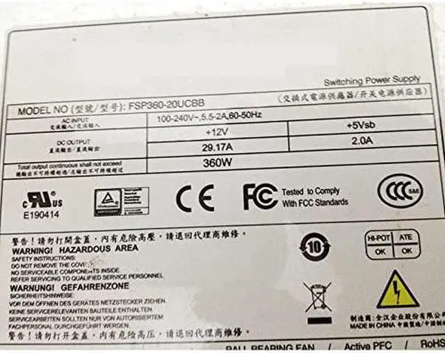 Alt view image 3 of 4 - PSU for FSP 360W Power Supply FSP360-20UCBB