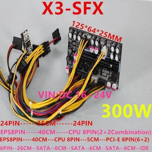 Alt view image 6 of 6 - PSU Board for PICO-Box Digital DC-ATX DC 16-24V 24PIN Wide Voltage Input High Power 300W Power Supply X300-MINI X3-SFX