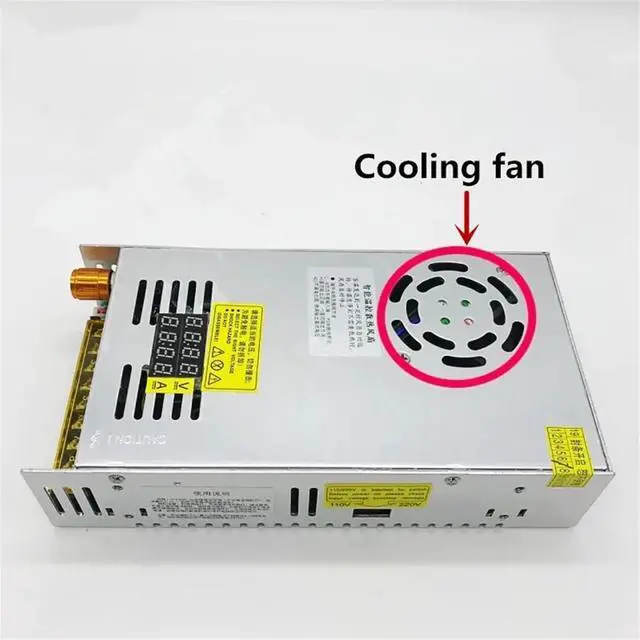 Alt view image 3 of 5 - 480W Switching Power Supply Voltage Adjustment 0-12V 5V 24V 36V 48V 60V 80V 120V 160V LED Dual Digital Display Power Supply (Color : 110/220V±15%, Size : 0-12V 40A)