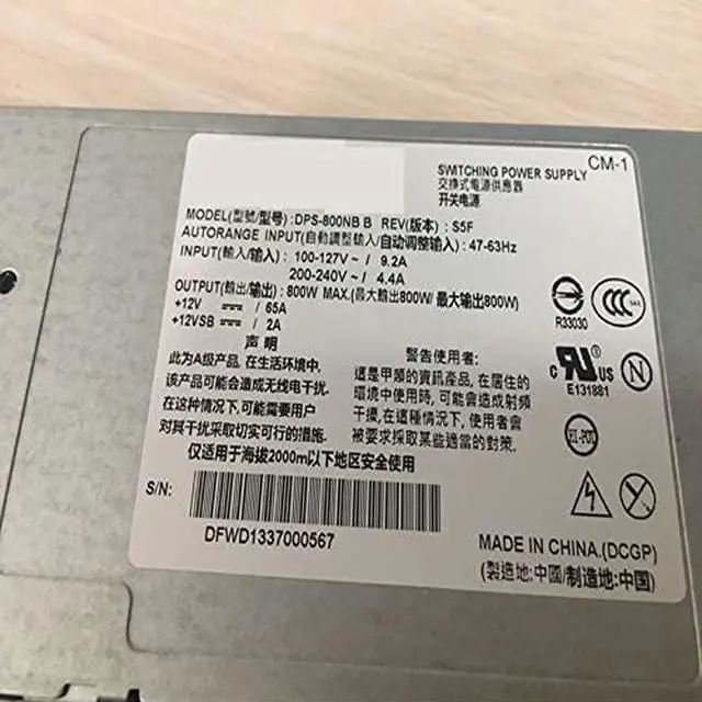 Alt view image 4 of 5 - PSU for Delta 800W Power Supply DPS-800NB B