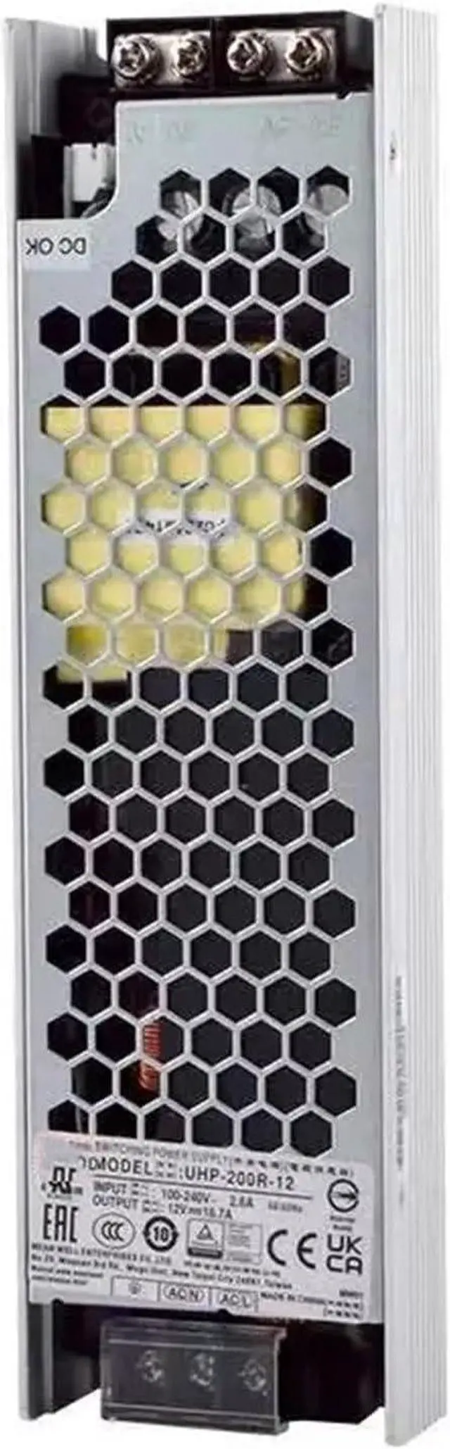 Alt view image 4 of 6 - UHP-200R-12 12V 16.7A 200.4W Slim Type with PFC Switching Power Supply, JSHCN123456