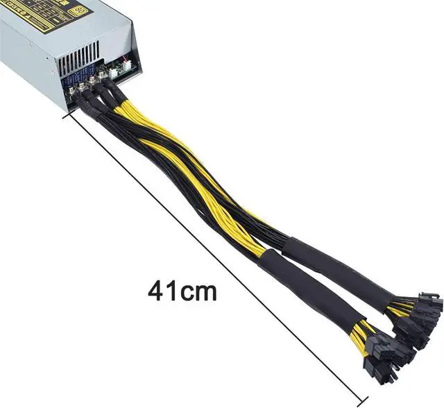 Alt view image 3 of 6 - 2000W ETH Mining Rig Power Supply 2U Single Channel Miner GPU PSU 10x6Pin Efficiency Device for BTC Antminer Bitcoin S7 S9