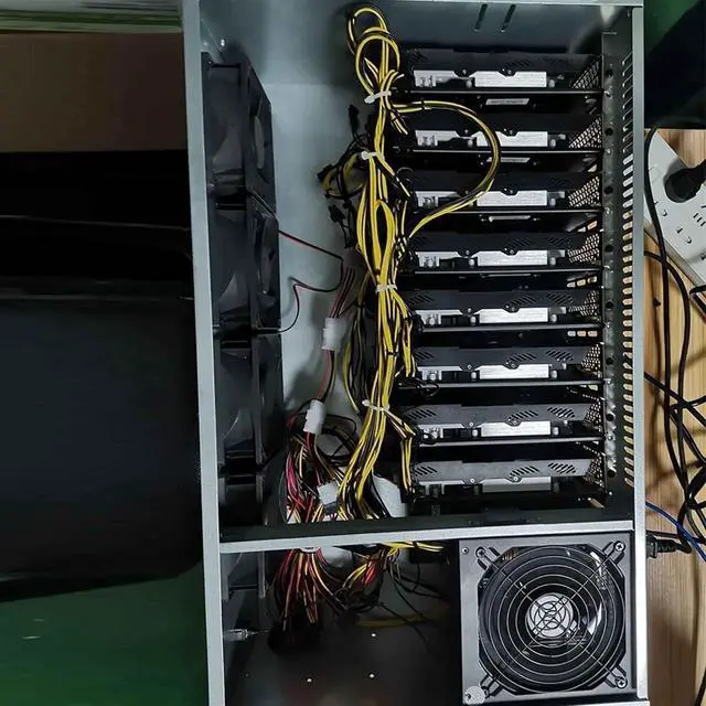 Alt view image 7 of 7 - 2400W ATX Mining Power Supply Bold 12AWG line Can Connect 8GPU Auto-Thermally Controlled Fan for Bitcoin ETH Miner PSU