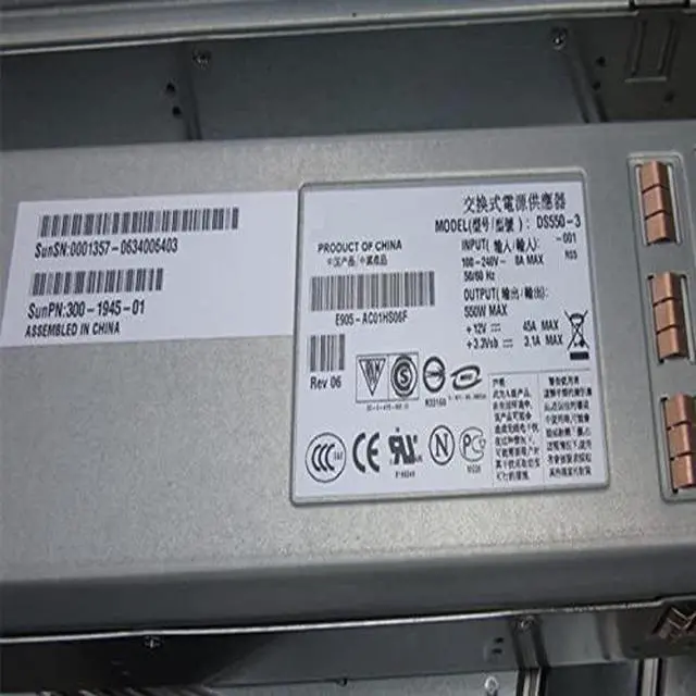 Alt view image 2 of 3 - PSU for Sun Fire x4100x4200M2 550W Power Supply DS550HE-3-001 300-1848