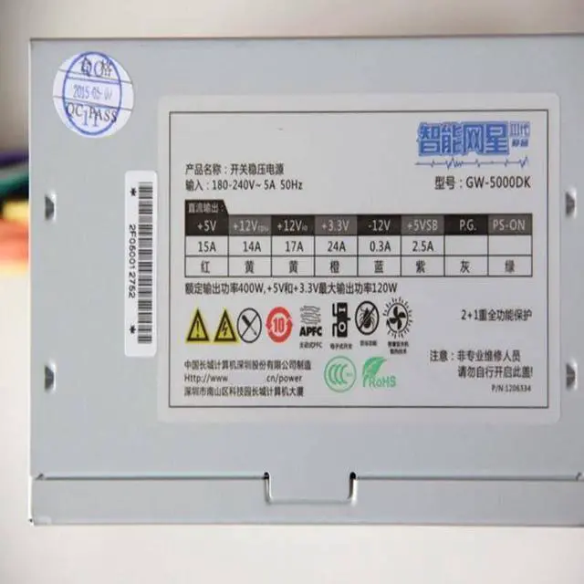 Alt view image 5 of 6 - PC PSU for GTX-750 GTX-760 GTX-770 Silent Power Supply for Desktop Computer 400W Power Supply GW-5000DK