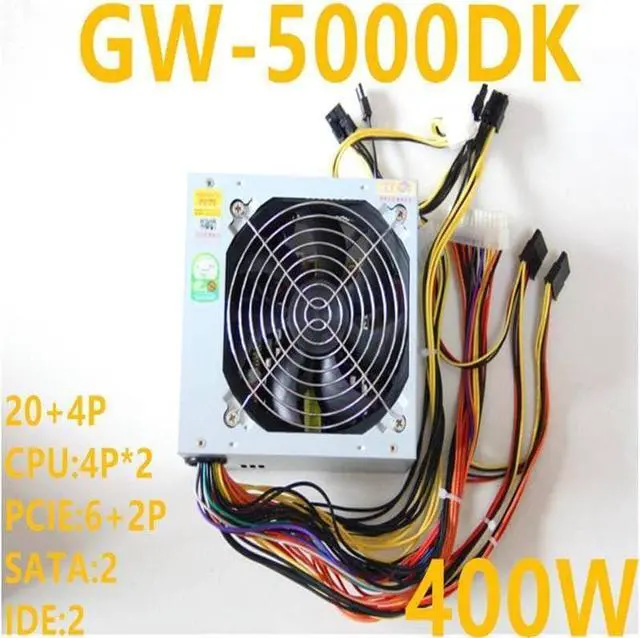 Alt view image 6 of 6 - PC PSU for GTX-750 GTX-760 GTX-770 Silent Power Supply for Desktop Computer 400W Power Supply GW-5000DK
