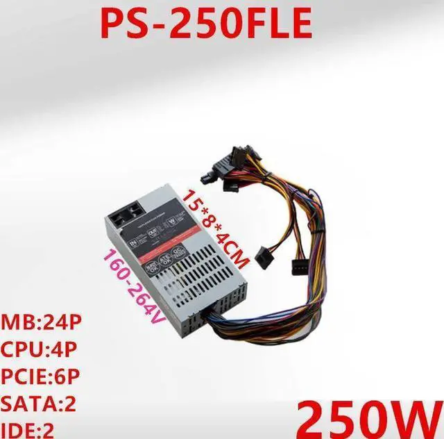 Alt view image 6 of 6 - PSU for ITX Flex NAS Small 1U A4 K39 S3 D01 550 1650 GTX1050 Rated 250W Peak 400W Power Supply PS-250FLE