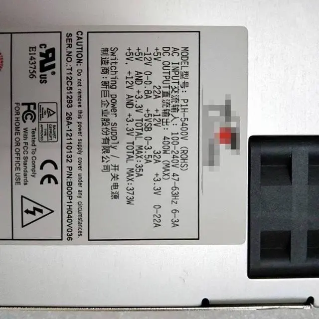 Alt view image 3 of 3 - P1H-5400V 1U server or industrial computer 400W power supply