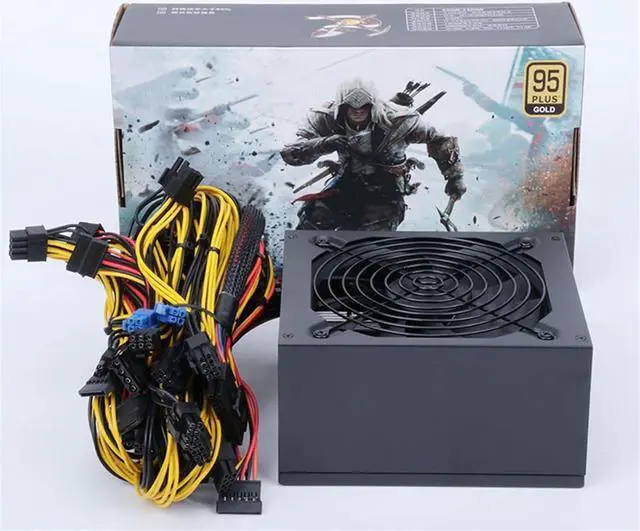Alt view image 6 of 7 - 2000/2400/2600W 180-240V ATX BTC Miner Power Supply 95% Efficiency Ethereum ETH S9 S7 L3 Max Support 8 GPU Cards for Mining rig(2000W to 2400W)