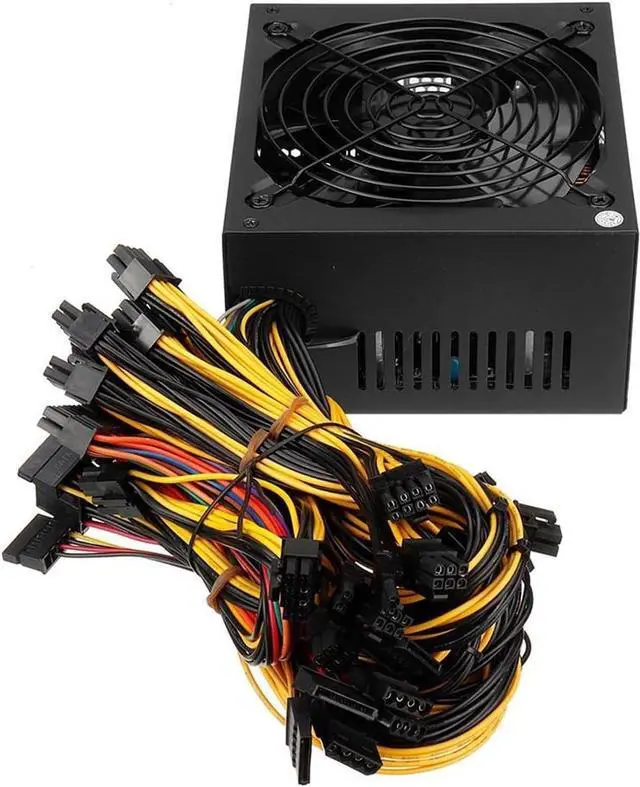 Main image of 1600W PC Power Supply ATX 12V 1.3 PSU for Bitcoin Miner RX470 RX 480 RX 570 1600W Mining rig ATX Mining Machine