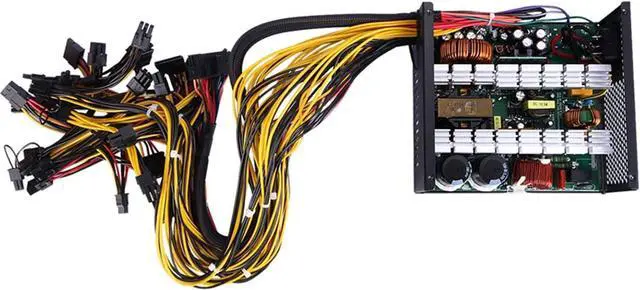 Alt view image 6 of 7 - 1600W PC Power Supply ATX 12V 1.3 PSU for Bitcoin Miner RX470 RX 480 RX 570 1600W Mining rig ATX Mining Machine