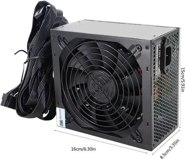 Alt view image 6 of 7 - Robust 550W ATX12V Computer Rate 550W Power Supply Efficiency &Quiet Cooling Technology Low Resistance Capacitors